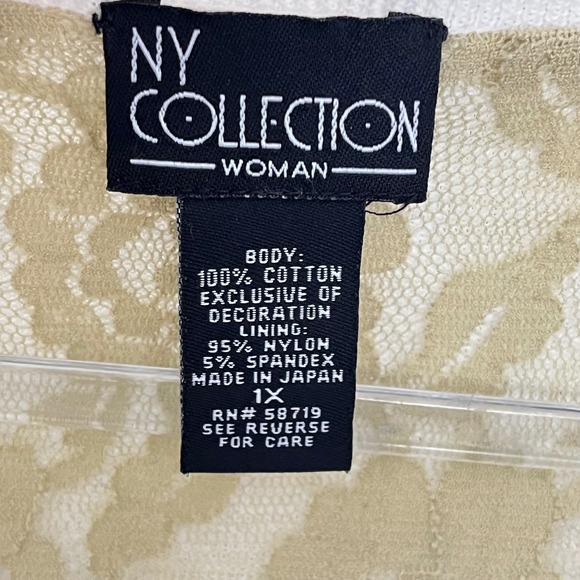 NY Collection‎ Embroidered Twee coquette Floral Button Front Cardigan Size 1X - Picture 4 of 4